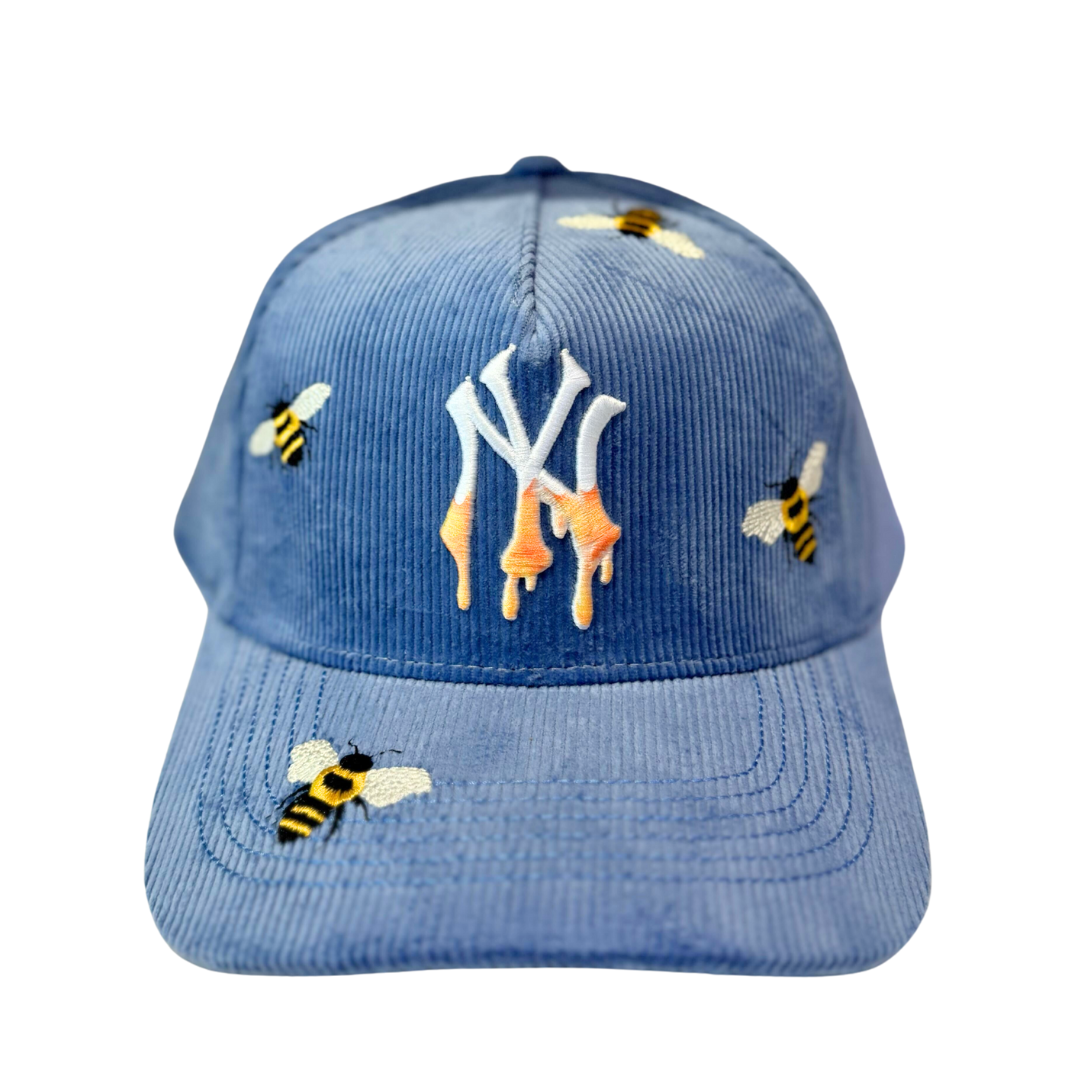 NY Bees Corduroy Hat – Sky Blue – Askannyc display picture 2