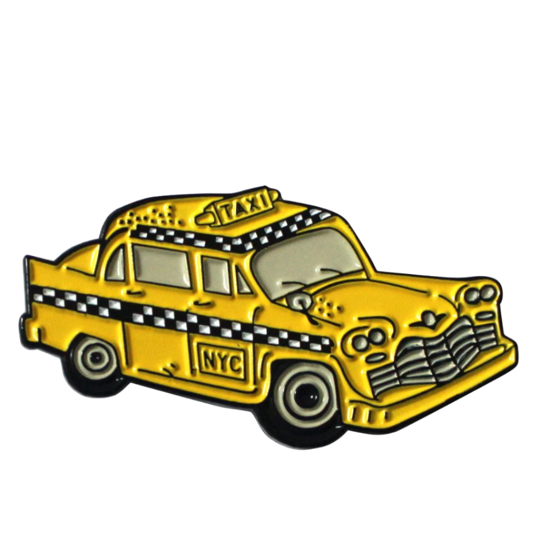 Old School NY Taxi Enamel Pin