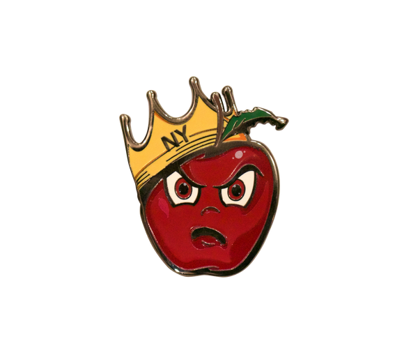 New York Angry Apple Enamel Pin