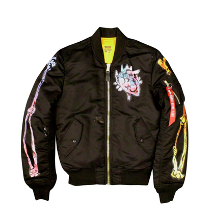 Candy Bones Hand Painted Bomber