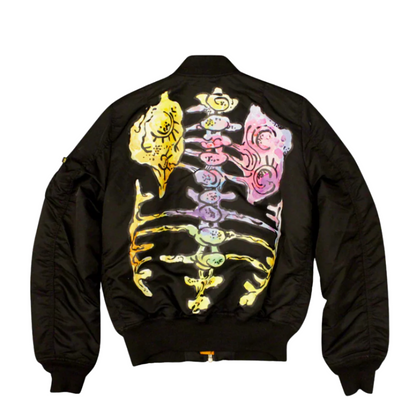 Candy Bones Hand Painted Bomber