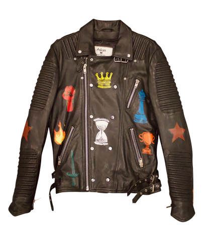 IWNL Hand Painted Leather Jacket