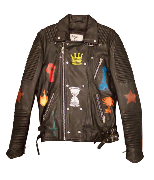 IWNL Hand Painted Leather Jacket