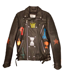 IWNL Hand Painted Leather Jacket