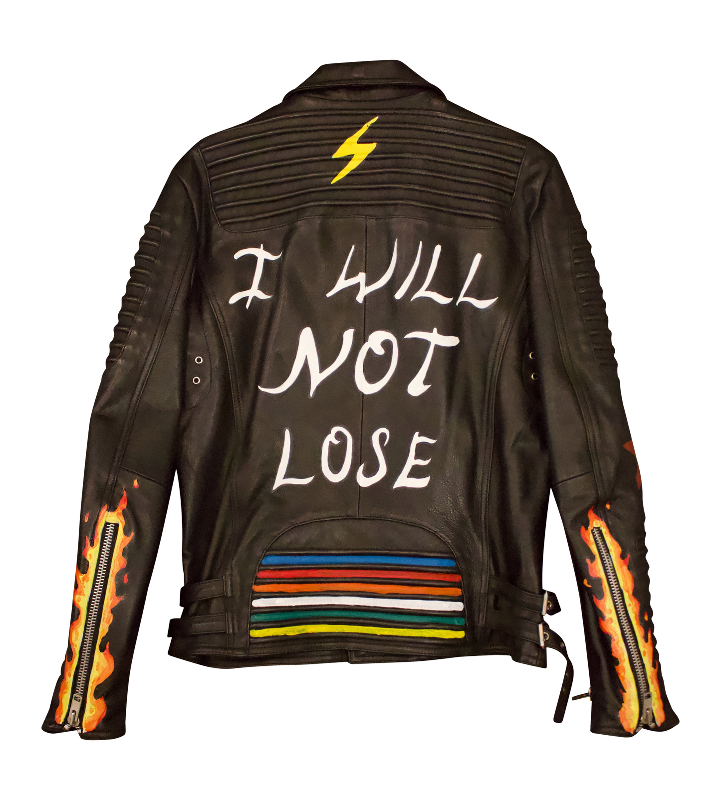 IWNL Hand Painted Leather Jacket