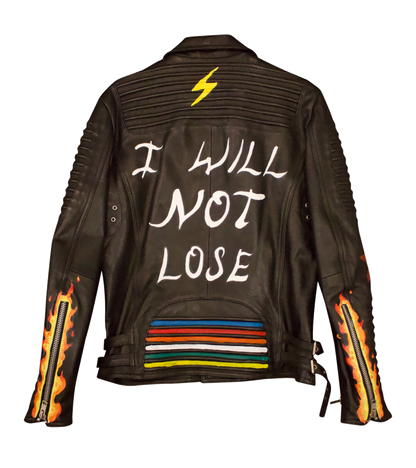 IWNL Hand Painted Leather Jacket