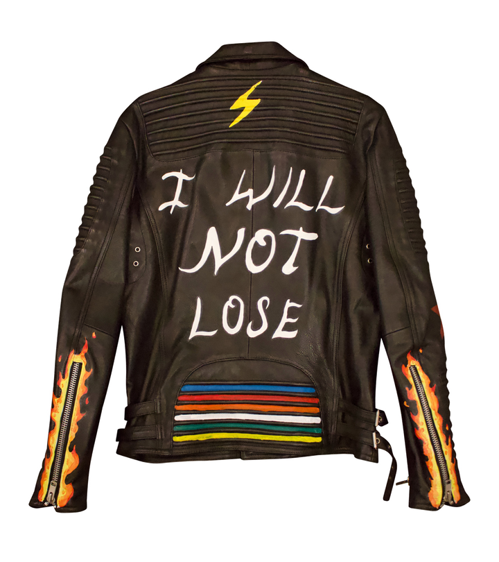 IWNL Hand Painted Leather Jacket