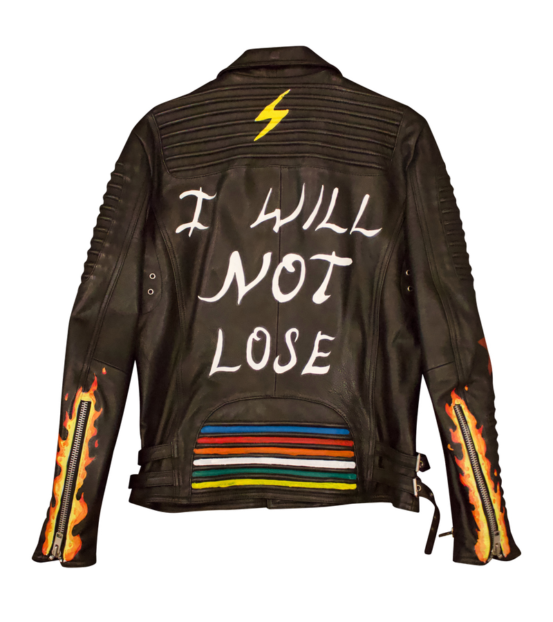 IWNL Hand Painted Leather Jacket