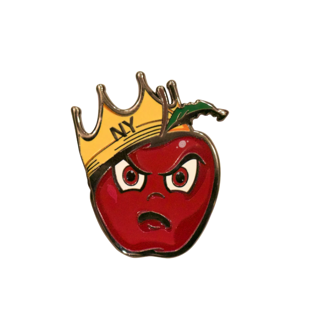 New York Angry Apple Enamel Pin