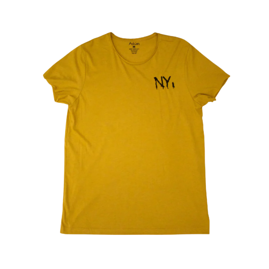 Oversized NY Spray Paint Distressed Tee