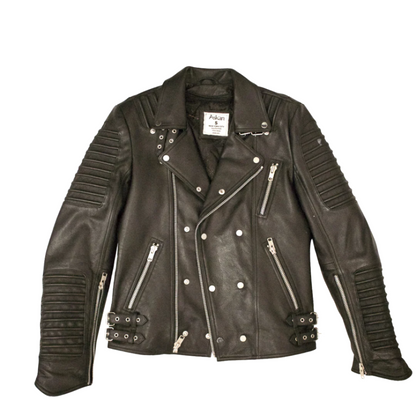 Ride Slow Painted Biker Leather Jacket