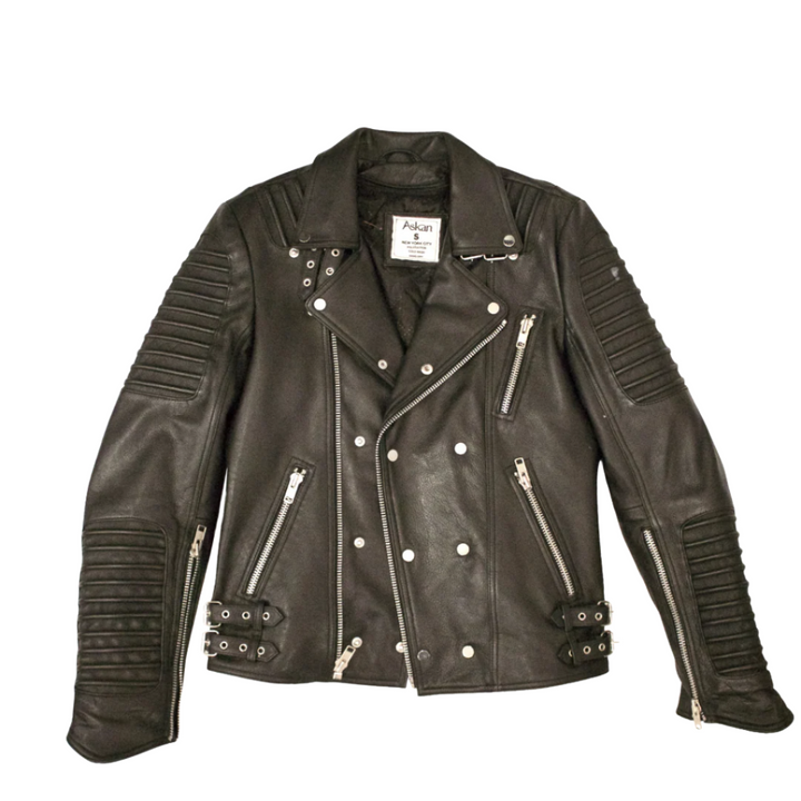 Ride Slow Painted Biker Leather Jacket