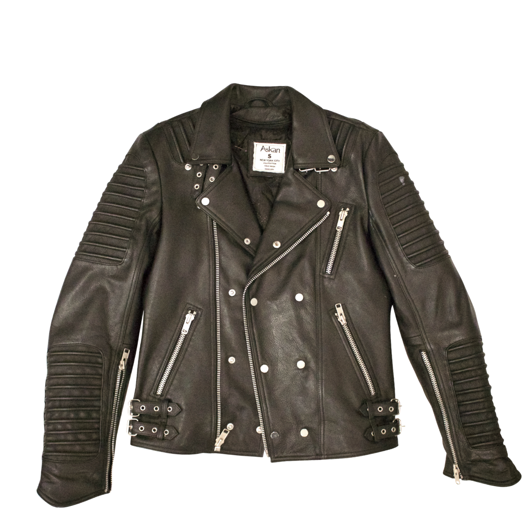 Ride Slow Painted Biker Leather Jacket