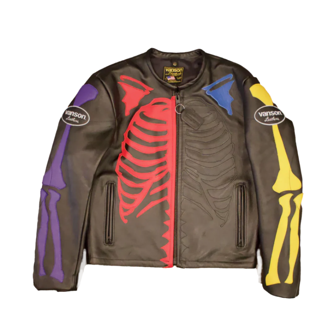 Vanson Supreme Skeleton Jacket NEW Supreme 2017 Vanson Black Men