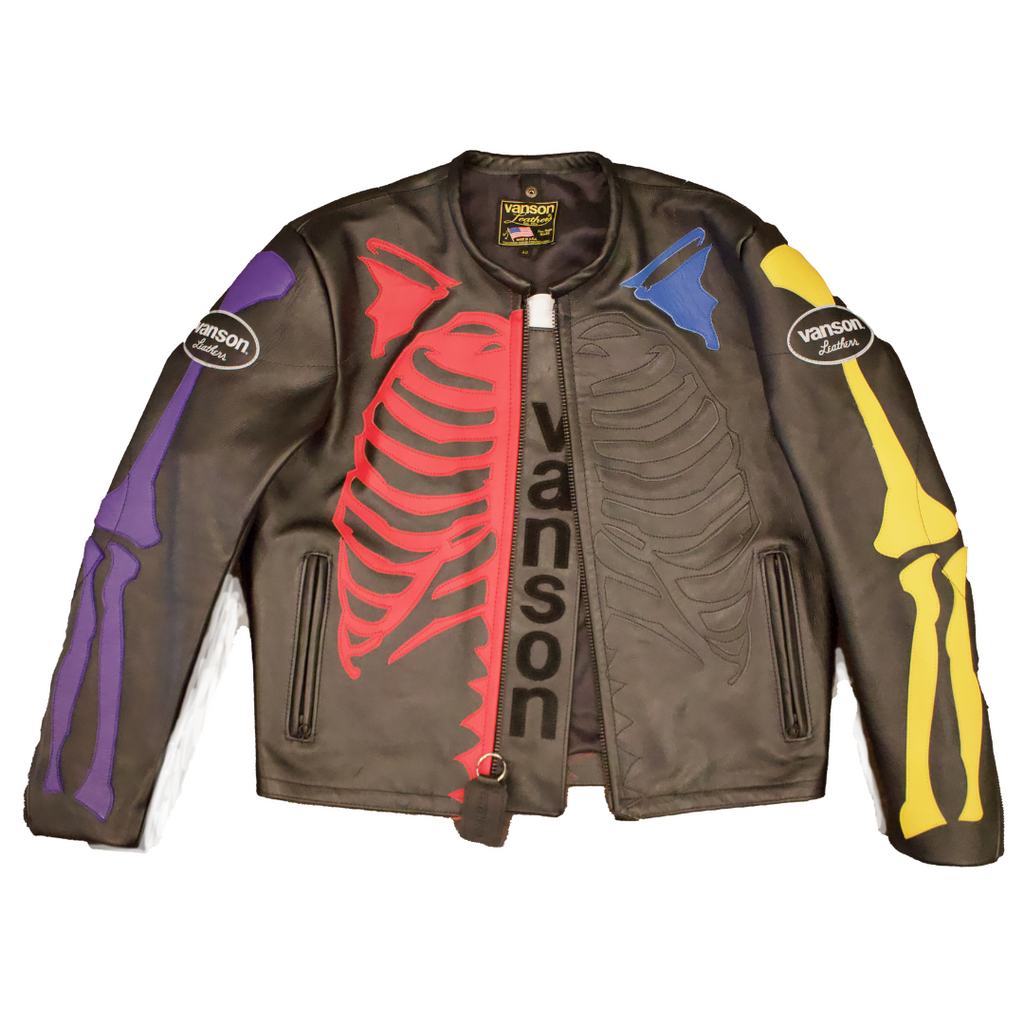 Vanson Leathers スカジャン Vanson Leathers Jacket Bone Black – Sneaker Junkies