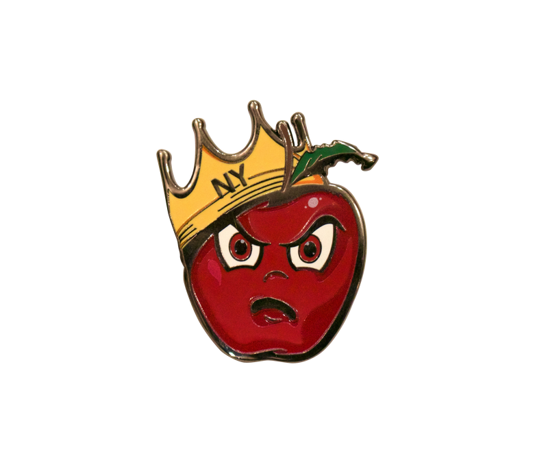 New York Angry Apple Enamel Pin
