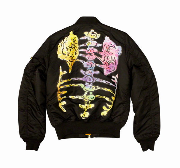 Candy Bones Hand Painted Bomber